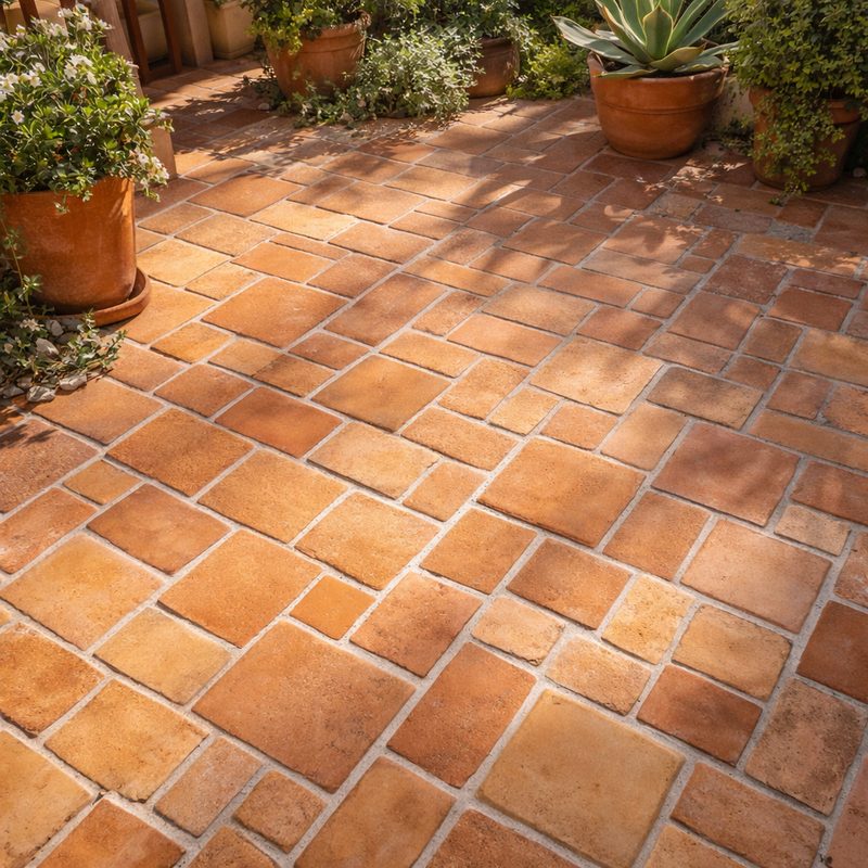 Terra cotta paver tiles